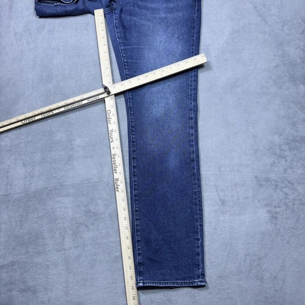 John Varvatos Men's Slim Straight Jeans - Dark Blue Denim